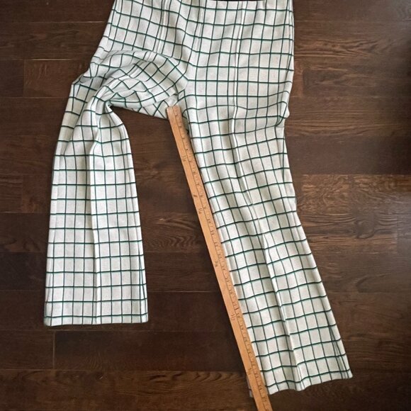 Anthropologie The Essential Crop Flare Pant Off White Black Green-XS - Picture 12 of 12